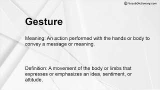 Gesture Meaning