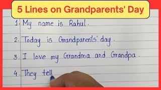 5 Lines Essay On Grandparents Day | Essay On My Grandparents | My Grandparents Essay