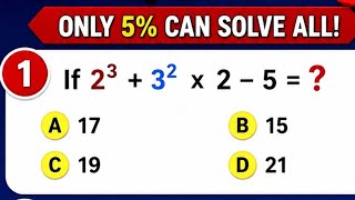 Mathematics Quiz Challenge | 3 Viral Brain Teasers | Only 1% Can Get All 3 Correct! Mathematics Quiz Challenge | 3 Viral Brain Teasers | Only 1% Can Get All 3 Correct!