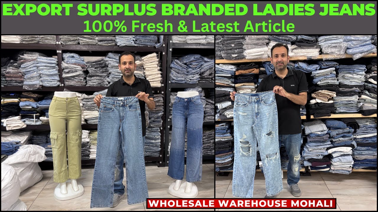 Export Surplus Branded Ladies Jeans // 100% Fresh & Latest Article // Wholesale Warehouse Mohali