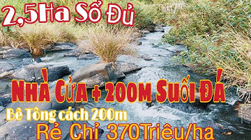 (Đã bán)2,5Ha 200m SUỐI ĐÁ VIEW CỰC ĐẸP CÓ NHÀ XÂY 0354.640.741 cách Bê Tông 300 Mét
