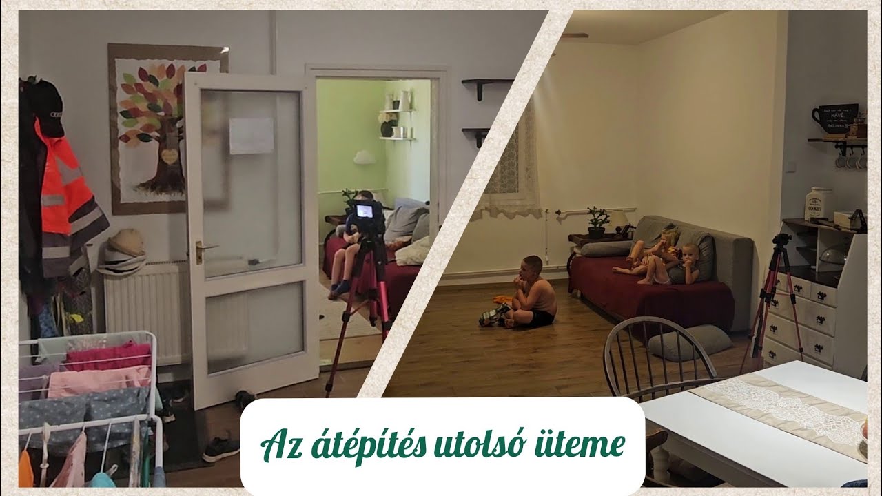 Az átépítés utolsó ütem / Nappali ebédlő összenyitása / Hatalmas közösségi tér