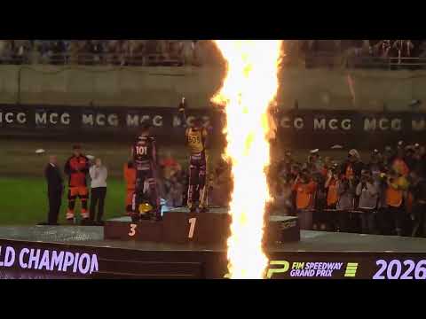 SGP Toruń 2026 Final FIM World Champion Gold Medal Robert Lambert Bartosza Zmarzlik Brady Kurtz 