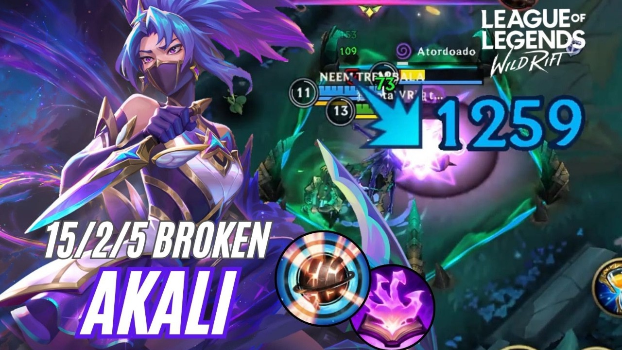 AKALI É UM DOS BONECOS MAIS FORTES DO JOGO E EU POSSO PROVAR- WILD RIFT