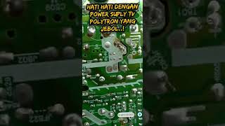 How to check the power supply of a Polytron TV that is shot #shorts