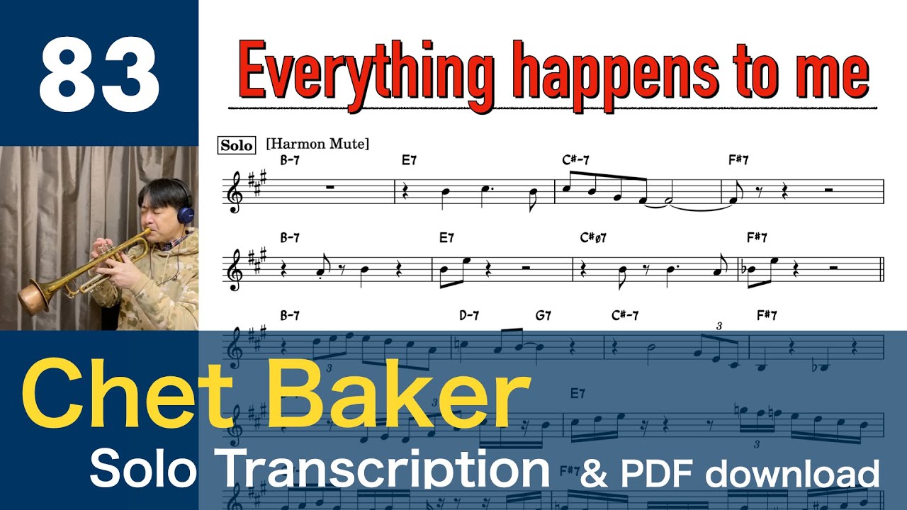 Everything Happens To Me [1958] (Chet Baker) Solo Transcription 
