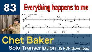 Everything Happens To Me [1958] (Chet Baker) Solo Transcription #83