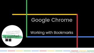 Google Chrome - Working with Bookmarks