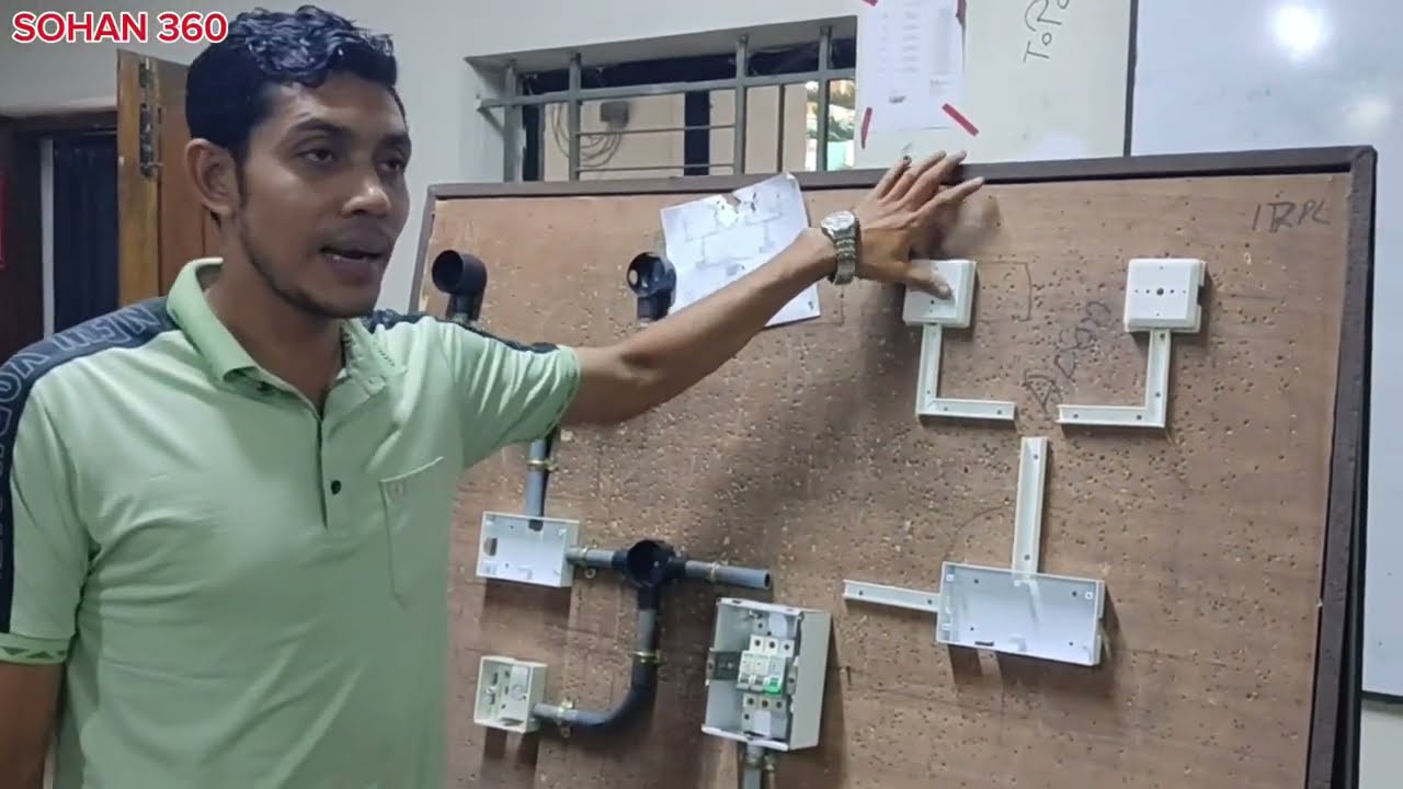 NSDA ওয়ারিং এ তার পরানো। Nsda level 2 cable install. Channel and conduit wiring metre connection