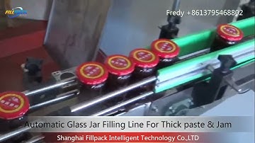 Automatic Glass Jar Filling Machine Production Line for paste, jam and sauces