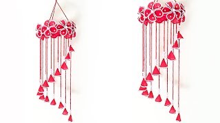 Easy and Beautiful Wind Chime using Old Shopping Bag | Home Decor Idea | Som's Happy Craft