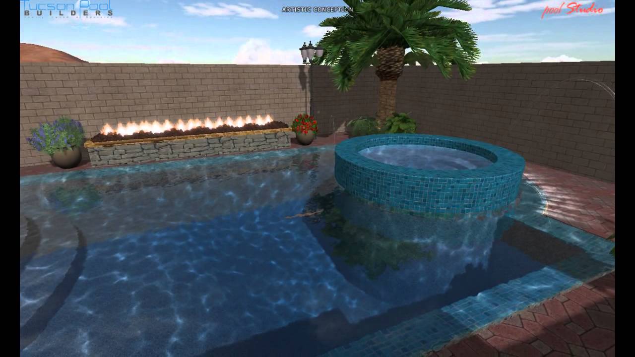 Mikeys Swimming Pool Raised Spa And Zero Edge YouTube