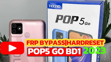 Frp Bypass|Remove in Tecno POP5 GO|TECNO BD1 Hardreset Pin|Pattern|Password Unlock|Pandora box|2023