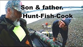 Son & father. Hunt Fish Cook