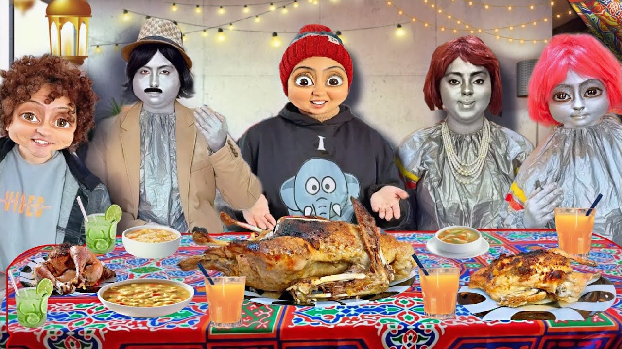 لما الروبوت تعزم اهلها على الفطار في رمضان عندنا في البيت (مسلسل المحقق هاني الحلقة 25 )