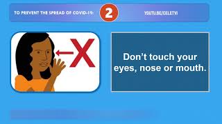 Protecting yourself and others from the spread COVID 19 (Coronavirus disease 2019)