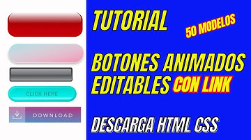Botones animados con link en html y css para descargar y como editar