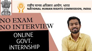 Online short term internship programme OSTI AUGUST, 2024 | 15 Days  ONLINE  NHRC Internship 2024