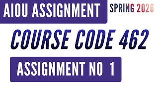 AIOU Code 462 Cost Accounting (کاسٹ اکاؤنٹنگ) Solved Assignment No.1 | Spring 2026 | AD B.Com Level