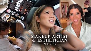 2 Weddings + Spa Clients in 3 Days | Makeup Artist & Esthetician Vlog