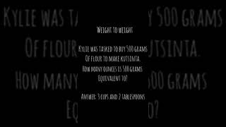 culinary math (conversion of units)