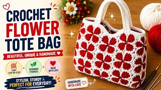 Amazing! flower crochet Purse tutorial in hindi/urdu 🌻 | Ladies crosia bag 😍