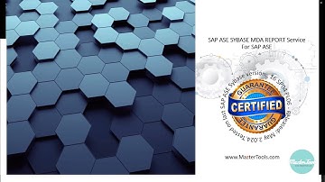 SAP ASE Sybase MDA Report Updated
