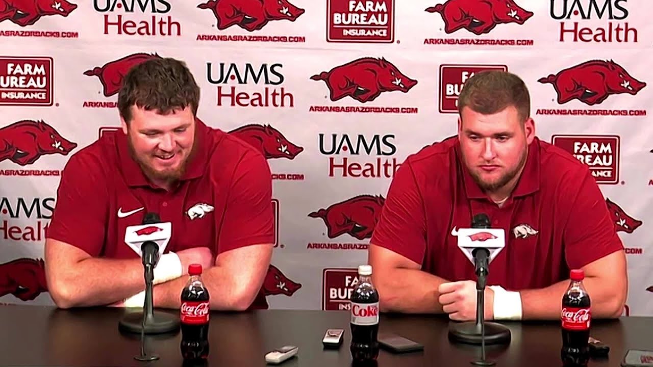 Offensive linemen Brady Latham and Beaux Limmer discuss fall camp