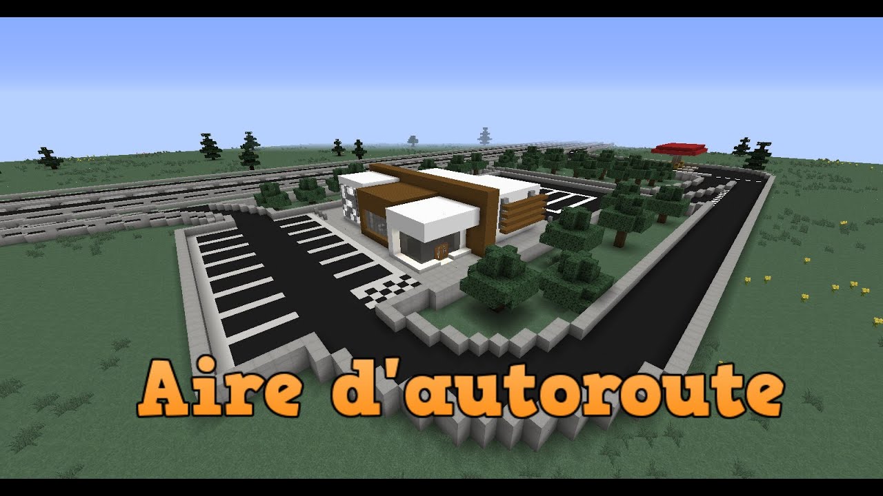 Minecraft - Visite d'une aire d'autoroute