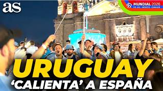 LOS 4 CÁNTICOS DE LA HINCHADA URUGUAYA CONTRA ESPAÑA