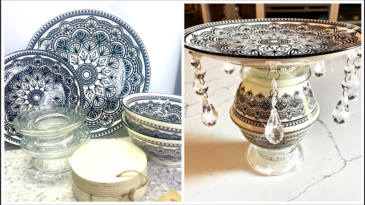 DOLLAR TREE DIY | Using Dollar Tree DECORATIVE Plates and Bowls to make ELEGANT decor!!