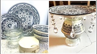 DOLLAR TREE DIY | Using Dollar Tree DECORATIVE Plates and Bowls to make ELEGANT decor!!