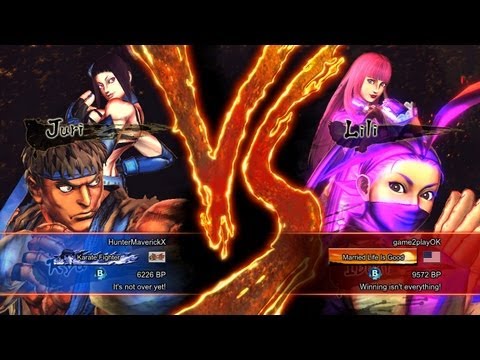 Street Fighter X Tekken 2013 Ranked Match HunterMaverickX Ryu Juri Vs Game2playOK Ibuki Lili 