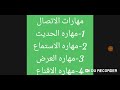 مهارات الاتصال ف خدمه الجماعه/الوحده الثانيه