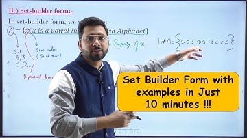 Set Builder Form Class 11 | Set Builder Form | Sets Class 11 | by CA Devinder Singh