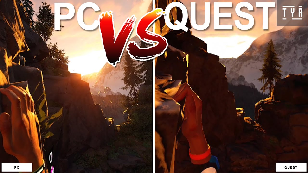 Oculus Quest VS PC - THE CLIMB - Graphics side-by-side - YouTube