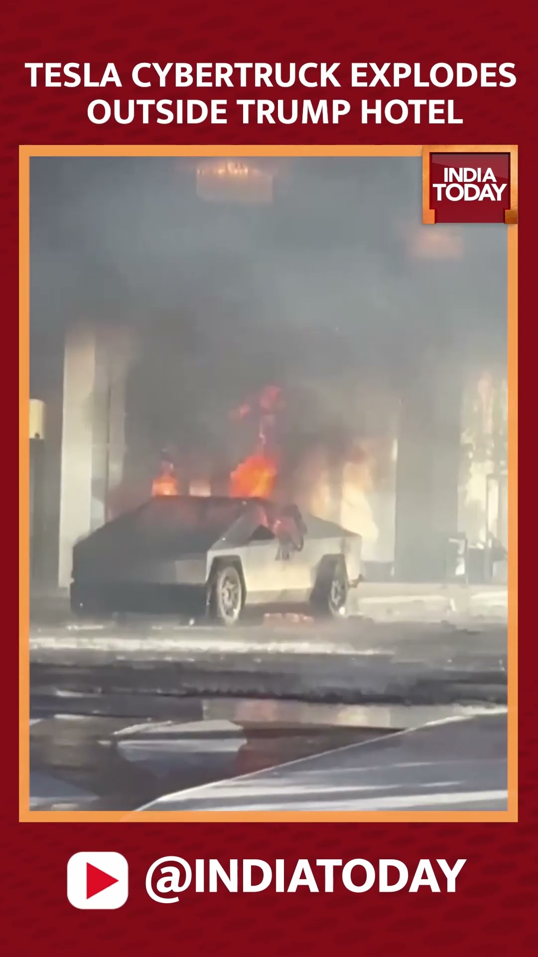 Viral Video: Tesla Cybertruck Explodes Outside Trump Las Vegas Hotel | Elon Musk News