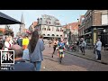 City Walk in Hoorn during Triathlon. Binaural Natural Sounds.