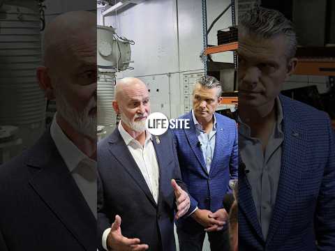 LifeSite's Wade Searle asks Pete Hegseth about the 120 children killed in a school bombing in Iran.