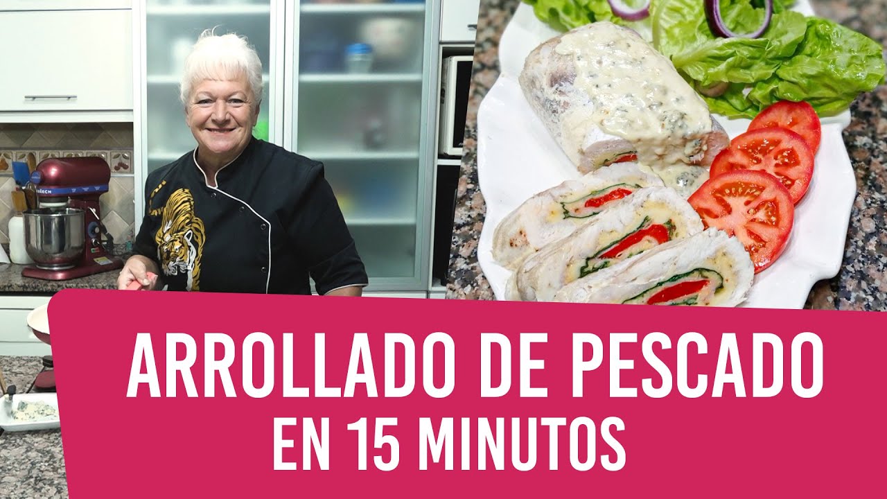 Pescado Arrollado en 15 min! Con salsa de roquefort! Mirta Carabajal