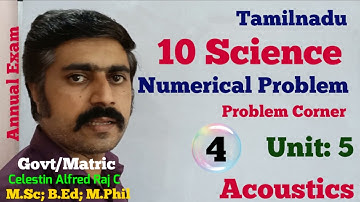 Class 10|Science|Numerical problem 4|problem corner|Acoustics|Unit 5|Tamil|sky physics
