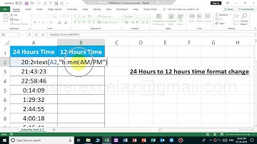 24 hours to 12 hours time format change in excel
