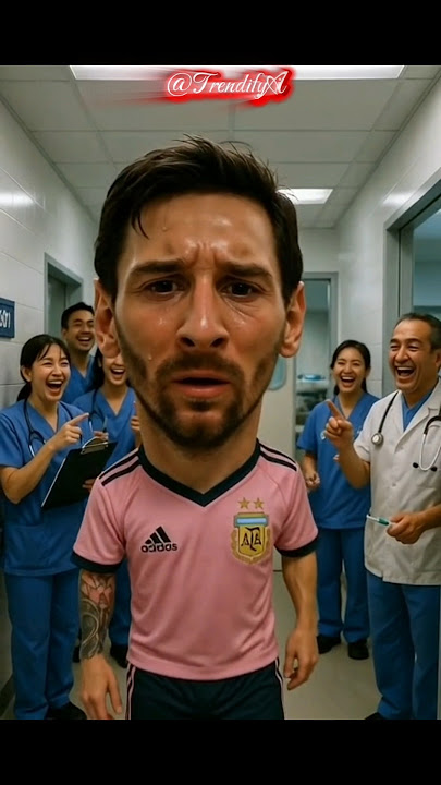 Messi’s giant head shocks everyone in hospital 🤯🏥 😂🔥 #ronaldo #viratkohli #messi #soccer #msdhoni