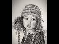 I would like to note: every expression that I draw, I have on my own face while making the portrait