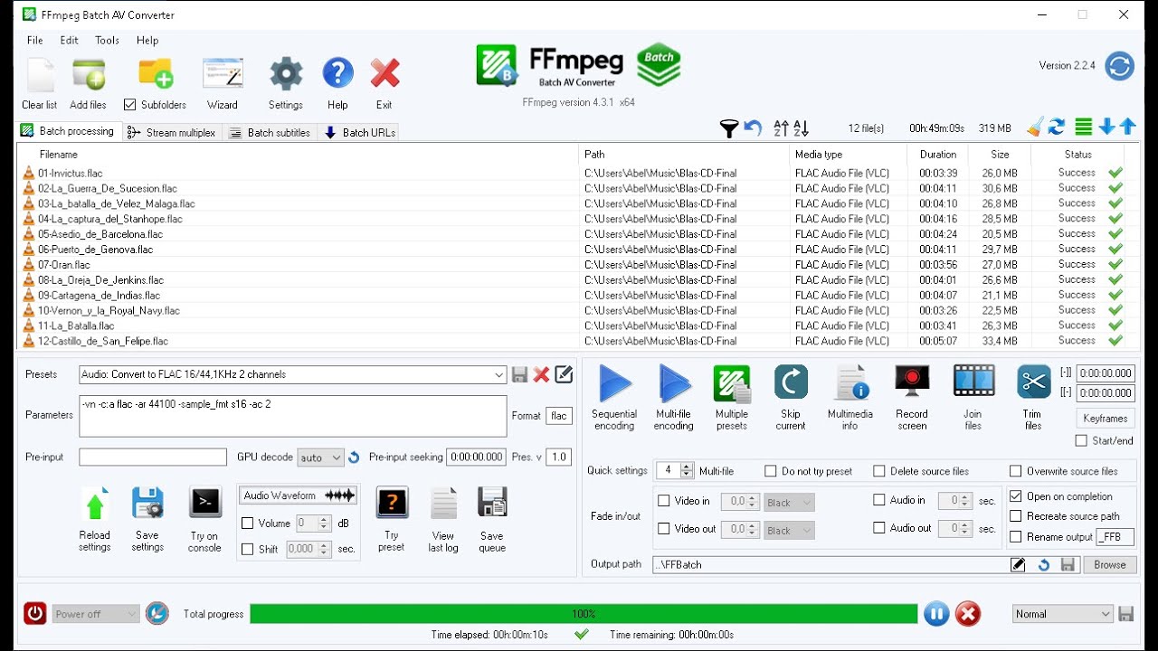 FFmpeg Batch AV Converter Ffmpeg Batch Av Converter