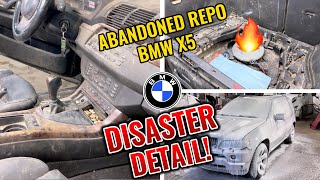 : Deep cleaning extremely dirty abandoned BMW X5 | Satisfying DISASTER Car Detailing Restoration