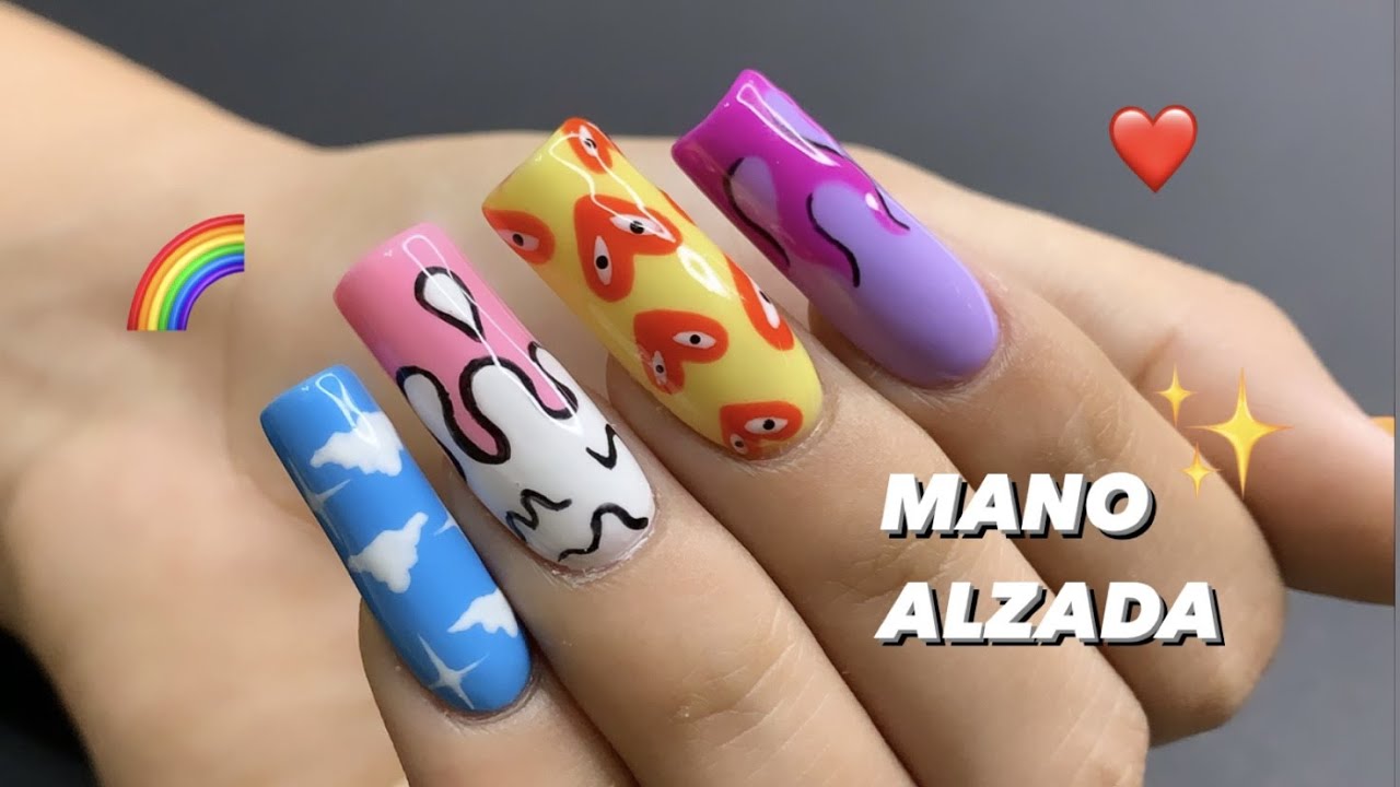 Uñas de Tendencia | Mano Alzada #cartoon ☁️✨🌈 - thptnganamst.edu.vn