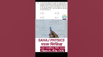 A very broad elevator is going up vertically with a constant acceleration of 2m/s2. At instant when