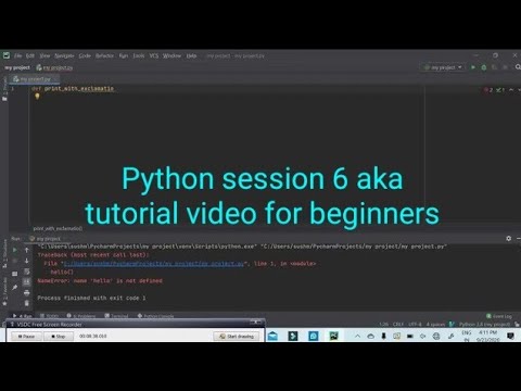 Python session 6 aka Tutorial video for beginners/INNOVATION TO ...