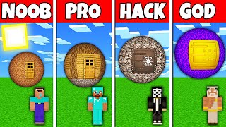 Minecraft Battle: NOOB vs PRO vs HACKER vs GOD! SPHERE BASE HOUSE BUILD CHALLENGE in Minecraft